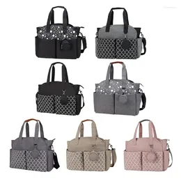 Storage Bags Nursing Handbag Geometric Nipple Bag Portable Tote Travel Backpack For Mum Dad