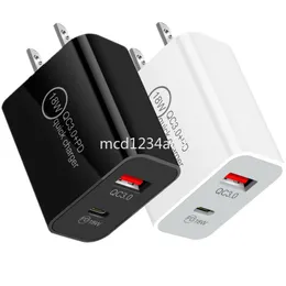 High Speed Quick PD USB C Ladegerät EU US 12W Dual -Ports Typ C Wandladegeräte 2.4A Stromversorgungsadapter für iPad iPhone 11 12 13 14 15 Pro Max Samsung Huawei M1
