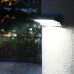Luzes de parede solares LED Luzes solares para jardim ao ar livre Sensor de movimento Lâmpada de parede à prova d'água externa Iluminação com energia solar Jardin Lampe Solaire Exterieur Q231109