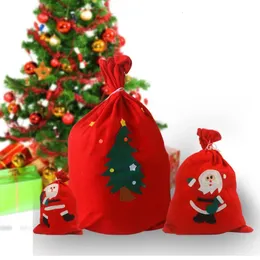 Gift Wrap Creative Santa Claus Sack Present Presents Bag Christmas Tree Candy Bags Wine Stocking Bottle Present Bag Xmas Decoration 231109