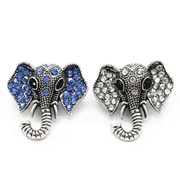 Bangle Selling 2pcs/Lot Ginger Rhinestone Elephant Snap Buttons Fit 18mm Bracelets For Women Diy JewelryBangle