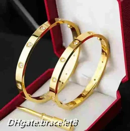 Designer Fashion Screw Bracelet Luxury Jewelrys brand bangle 18K Gold Plated Titanium Steel Diamond for Women Men Silver Classic Bracelets party gift bangles
