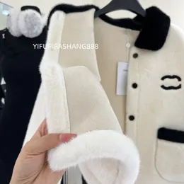 CHANNEL Original standard Women Fur Faux Fur wear Trend Jackets designer luxury Gown outerwear for casual wear mink coat trendy Cardigan jacket winter mink cashmere