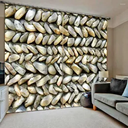 Vorhang Steinvorhänge Kundenspezifische Größe Luxus Blackout 3D Fenster für Wohnzimmer Persönlichkeit