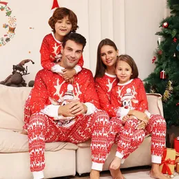 Família combina com roupas de Natal Pamas Clothes Set Ano de Natal Pijama Padre Mãe Casais Casais Look SleepEs