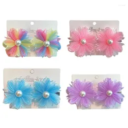 Saç aksesuarları 2pcs Prenses Avrupa Amerika Daisy Çiçekler Kızlar Saçpins Çocuk Sevimli Kepçesi Hair Grip Barrettes Clips