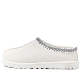 Puramente artesanal de sapatos femininos feitos personalizados, botas de neve quentes da moda e chinelos UG Tasman Slipper 'Branco' 5950-WHT