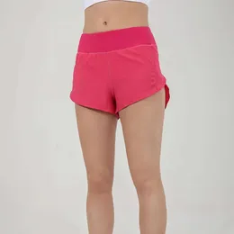 Lu Align Donna Pockeks Pantaloncini da donna Indietro Sport Cerniera Limoni Pantaloncini Fodera Corsa Breve Esercizio Palestra Allenamento Pantaloncini da allenamento Sport Lemonswear Lemon Lady Gry Sports G