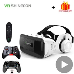 VRメガネShinecon Helmet 3D VR VIRTUAL REATOLY HEADSETS for iPhone AndroidスマートフォンスマートフォンGoggles Viar Binoculars Wirth Z0408
