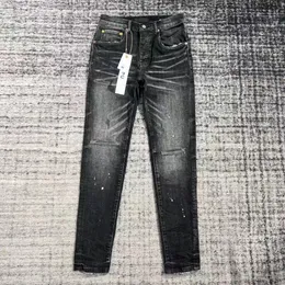 Mäns jeans herrar designer män svarta byxor av hög kvalitet rak design retro streetwear casual trepants designers lila denim byxor joggar pant l6