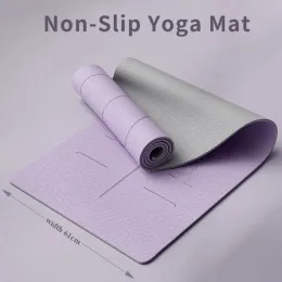 Коврик для йоги, противоскользящий и экологически чистый коврик для фитнеса с плечевыми ремнями, профессиональный коврик для йоги, подходит