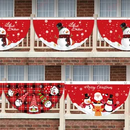 Decorazioni natalizie Banner natalizio a forma di ventaglio per esterni Decorazioni natalizie per la casa Ornamento natalizio a goccia Regalo di Natale Navidad Anno 2024 231109