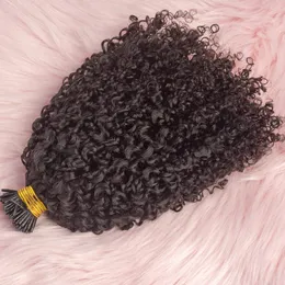 i Tip Human Hair Extensions Kinky Curly Itip Extension Real Tight Curly Microlink Hair Extensions 100g