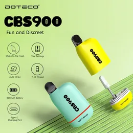 Nowe e-papierosy Doteco Box CBS900 Podgrzewanie 4 ml jednorazowe ładowanie akumulatorów VV 900 mAh Efsporetes Pen Dostępne