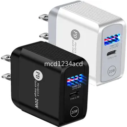 20W 18W snabb snabb PD-laddare EU US UK Typ C USB-C Wall Charge Power Adapters för iPhone 12 13 14 15 Pro Samsung Xiaomi M1