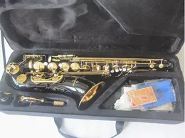 Nowy saksofonowy instrument muzyczny T-902 BB Wysokiej jakości sakso-mosiężne ciało czarny saksofon z obudową