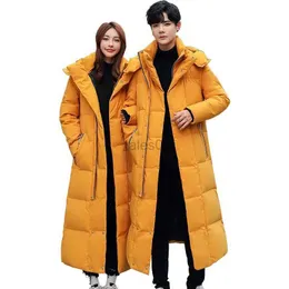 Parkas femininas para baixo 2022 novo inverno grosso homens mulheres jaqueta moda com capuz x-long quente pato para baixo casaco de alta qualidade roupas de marca plus size 5xl zln231109