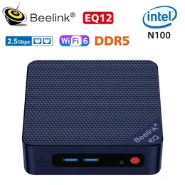 Beelink EQ12 Intel 12th N100 DDR5 MINI PC 8GB 16GB 500GB NVME SSDデュアルLANタイプCゲームコンピューターVSMINI S12 Pro