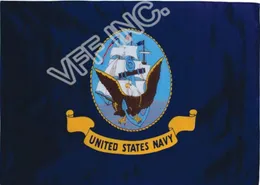 US Navy Anchor Ship Emblem Flag 3ft x 5ft Polyester Banner Flying 150 90cm Custom Flag Outdoor AF16414682