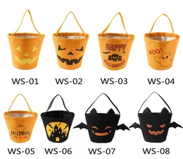 Halloween Candy Buckets Gift Wrap Cotton Party Orgnizer Devil Pumpkin Designs Portable Cartoon Decor Presents Canvas Bags2729121