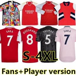 Fans Player versie voetbalshirts SALIBA Gunners 22 23 24 MARTINELLI G. JESUS 2023 2024 ARSen Love Unites jersey SAKA All voetbalshirt ODEGAARD Equipment S-4XL