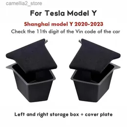 Organisateur de coffre arrière de voiture pour Tesla modèle Y, boîte de rangement latérale, poubelles étanches et inodores, accessoires Q231113