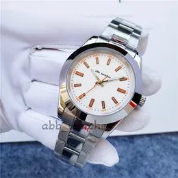 ABB_WATCHES MENS Titta på Lightning Pin Automatiska mekaniska klockor med Box Prototyp Dial Round rostfritt stål Armbandsur Business Leisure Watches Women Gifts