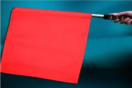 Kommando-Signalflaggen, sportliche Handflaggen, Edelstahl-Schiedsrichterflagge, Leichtathletik-Signalflagge, Banner, Party-Dekoration, rot, gelb, gr2481817