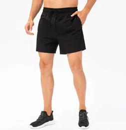 Männer Yoga Sportshorts Outdoor Fitness Schnell trocken Lulumen Solid Color Casual Running Viertel Hose Outdoor Running Shorts Modemarke