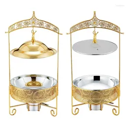 Geschirr-Sets Luxus Gold 4L/6L/8L Wärmer Chaffing Dishes Buffet Catering Edelstahl Chafing Dish zum Aufhängen