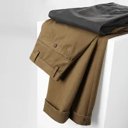 Męskie spodnie 2023 Business Prosta tuba bawełna retro klasyczny styl mody swobodne dopasowanie męskich spodnie streetwear