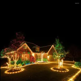 Decorações de Natal 10m LED LED SLUB LUBLE FAIL FLASH LUZ FESTA PARA TREELHO DO MERCADO DO MERCADO DO HOME CKG80