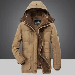 Jaquetas masculinas inverno algodão acolchoado masculino médio e longo mais lã espessada roupas para jovens lazer à prova de vento 231109