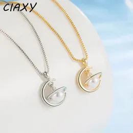 Chokers Moon Pearl Planet Pendant Choker Unika originalitet Fairy Halsband Cleavicle Chain Engagement Party Lady Jewelry Gift 231109