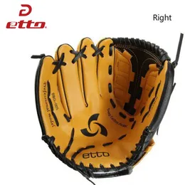 Sports Gloves Etto Top Quality Men Professional Baseball Glove Right Hand Male Beisbol Training Glove Kids For Match Softball HOB002Y 231109