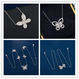 Designer Pendant Necklaces for Women Earring S Sterling Sier Chain Butterfly Shape with Diamond Graffs Brand Jewelry Fashion Accessories Wholesale
