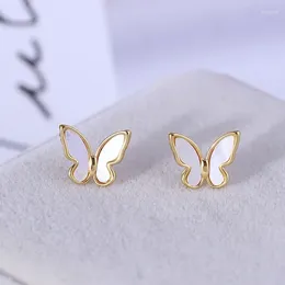 Pendientes colgantes joyería de moda europea y americana forma de mariposa Mori elegante collar pequeño con incrustaciones