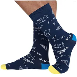 Men's Socks Adult Men Print Patchwork Middle Tude Home Sports Stockings