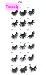 25mm 5d Mink Hair Hair False Eyelashes Mink Hain Crity Long Eyelashes 5D01 5D06 5D181616150