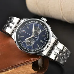 Marca de topo de alta qualidade BREITLINX Purax Series Relógio masculino de luxo com pulseira de aço inoxidável 42mm Espelho de safira Multi-Função Temporizador Designer Quartz Man Watch