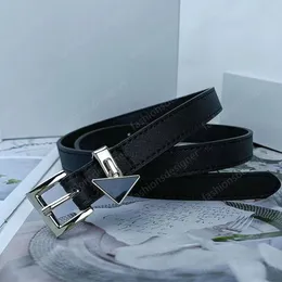 Cinturón de mujer cinturón de diseñador ceinture Cinturón de cuero genuino de moda para mujer hebilla triangular de metal cinturones de 20 mm con estuche cinturones para mujer diseñador ceinture luxe