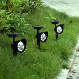 잔디밭 램프 업그레이드 태양열 스포트라이트 방수 조절 식 4 LED 벽/조경 조명 야드 정원을위한 화려한 램프