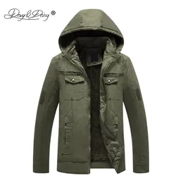 メンズジャケットDavydaisy 2023到着秋の冬のジャケット太いフリースフード付き男性プラスサイズ3xl 4xl 5xl 6xlコートJK092