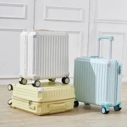 スーツケース小さなスーツケースメンズ18インチ搭乗ケース女性パスワードボックスユニバーサルホイールポータブルビジネストロリー