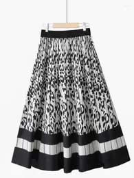 Skirts BabYong In The Midi Fold Tree Long Skirt For Korean Women