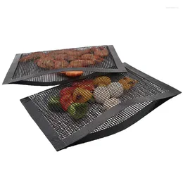 Tools Non-Stick Mesh Grill Bag Barbecue Mat Reusable BBQ Vegetable Cooking Pouch Heat Resistant Accessories