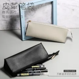 Pencil Multi-White Pen Bag eignet sich zur Aufbewahrung von Schönheitspinseln und zum Sortieren von Leder-PU