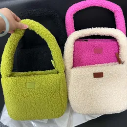Dapu Tasarımcı Çanta Çanta Tote Çanta Şeker Renk Kozmetik Çantası Kuzu Kuzu Omuz Çantası Bayanlar Kova Çantası Küçük Çanta