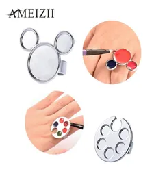 Ameiizii 1pc mini paznokcie metalowa paleta palca naczynie miksowanie żelu akrylowego malarstwo rysunek kolorowy farba manicure narzędzia 8870965