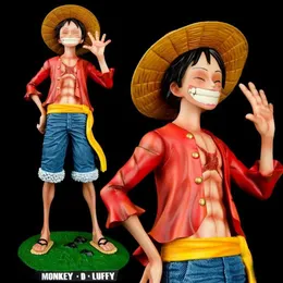 Anime 42,5 cm One Piece Hat Monkey Large Big Anime Figure Statua della bambola Modello Ornamento Regali giocattolo decorativo